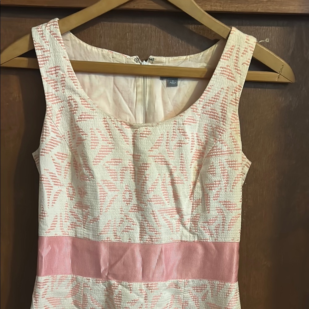 Ann Taylor Pink and Cream Maxi Dress